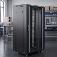 Rak Server Dinding 26U 19 Inch dengan Pintu Mesh Terkunci 600x450mm Setengah Tinggi, Bahan Baja SPCC, Enclosure Jaringan, Stok Tersedia, IP20