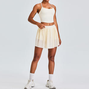 Traje deportivo de secado rápido para mujer, falda de tenis con pedal Pickleball, ropa de tenis antiexposición - Product Image 6