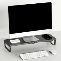 Support d'ordinateur portable moniteur de table en bois HUB-USB