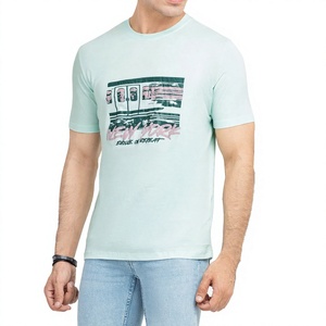 Venta al por mayor personalizado 100% algodón de talla grande de los hombres Camiseta de gran tamaño grande y alto con fibra de bambú impreso logotipo - Product Image 1