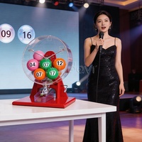 Machine de tirage de loterie portable à LED personnalisée pour mini jeu de bingo et loto, avec 100 numéros et balles de ping-pong