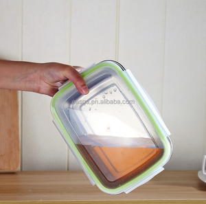 Récipient alimentaire empilable pour le stockage des aliments, forme Rectangle, sans BPA, en acier inoxydable, avec serrure - Product Image 5