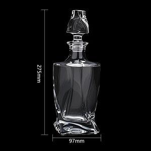 Tùy Chỉnh 750Ml Rõ Ràng Vuông Chai Thủy Tinh Với Vương Miện Cap Dày Dưới Hình Dạng Xi Lanh Cho Rượu Vang <span class=keywords><strong>Vodka</strong></span> Gin Whiskey Khác Linh Hồn Ma Quỷ - Product Image 4