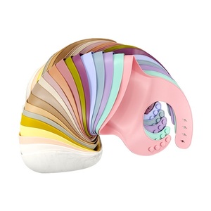 Bavoir Bébé Polyvalent en Silicone, Motif Moucheté, 17 Couleurs, Imperméable, Ajustable, Idéal pour l'Alimentation et la Dentition - Product Image 5
