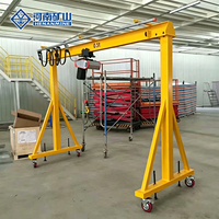 Prix d'usine Grue portique mobile mini légère Q235B en acier, capacité 0,5 à 10 tonnes, avec palan