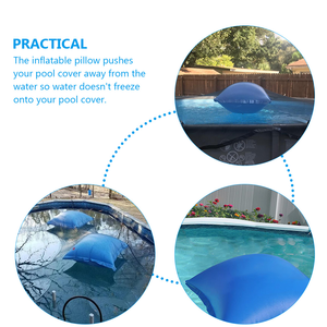 Oreiller d'air hivernal pour piscines Support de <span class=keywords><strong>piscine</strong></span> au-dessus des couvertures <span class=keywords><strong>Coussin</strong></span> <span class=keywords><strong>flottant</strong></span> gonflable Bleu Empêche la décoloration Durable - Product Image 6