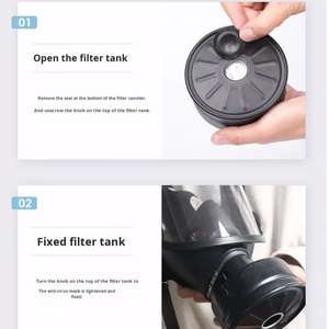 Einweg-Gesichtsmaske mit Breitfeldschutz aus Naturkautschuk, 3-lagig, selbstansaugend, filternd, gegen Staub, giftige Chemikalien - Product Image 6