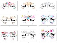 Visage Gemmes Adhésif Glitter Jewel Tattoo Sticker Festival Gems Rave Party Body Make up