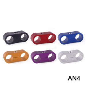 Aluminum <b>Hose</b> <b>Clamp</b> AN4 Blue 4Pcs For Automotive Oil Pipe Fixing - Product Image 4