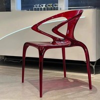 Chaise transparente en acrylique empilable, chaise Ghost robuste en résine PC transparente pour mariages, banquets, hôtels, restaurants et événements