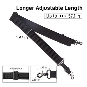 Bandolera Táctica para 15 Cartuchos, Cinturón Portamunecas para Caza y Tiro al Aire Libre, Correa de 2 Puntos para Rifle - Product Image 3