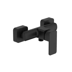 Wall Mount Faucet Matt Black Bathtub Faucet Bathroom Shower Faucet Water Taps Cold and Hot Water Bath Shower Mixer