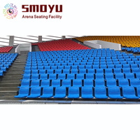 Chaise de stade à dossier haut en HDPE 100% vierge, résistante aux UV, anti-âge, couleur Pantone personnalisée, OEM, garantie 10 ans