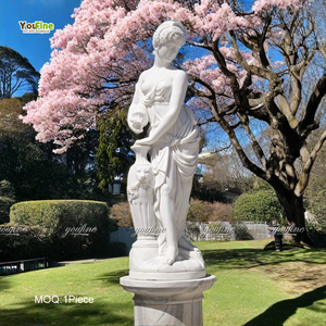 Statue de femme en marbre <span class=keywords><strong>blanc</strong></span> sculptée à la main, taille réelle, sculpture de jardin, figure de dame classique, décoration extérieure pour villa, patio, pelouse - Product Image 5