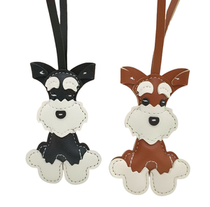 Mengda Nuevo Llavero de Lujo de PU con Colgante de Poni para Mujer, Adorno de Animal con Borla, Llavero para Coche, Colgante de Perro de Diseño para Bolso, Aleación de Zinc - Product Image 1