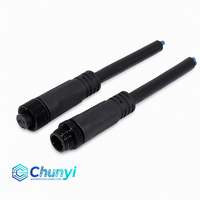 M12 Automotive-Adapter Wasserdichter IP68-Steckverbinder 2P+4 Stecker Kabel-Einbaubuchse 10A Messingkontakt PC Nylon