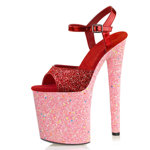 Sandali con Tacco Alto 20 cm Scarpe da Sposa con Plateau Tacco 8 Pollici Sexy per Pole Dance e Nightclub - Product Image 6