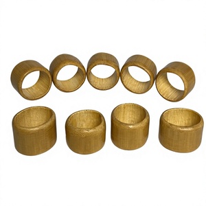 <b>Wood</b> <b>Napkin</b> <b>Rings</b> Round 4.5cm Eco-Friendly Durable Modern Luxury Table Decoration for Wedding Dinner Party - Product Image 2