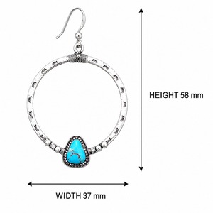 Orecchini pendenti a cerchio grande dallo stile creativo, orecchini da donna retrò per feste e uso quotidiano - Product Image 5