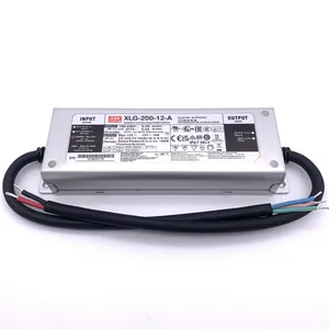 Original 100% Mean well XLG series XLG-200-12-A DC 12V 24V 75W 100W 150W 200W IP67 Waterproof LED Driver Switching Power Supply