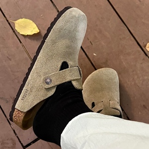 Zapatos de Diseñador de Alta Calidad en Gamuza Genuina, Personalizados, Unisex, Tipo Mule, Birkenstocks, Clogs <span class=keywords><strong>Boston</strong></span> para Mujer, Clogs de Corcho, Pantuflas de Cuero de Lujo - Product Image 5