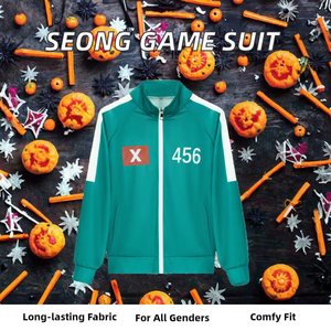 Costume da Cosplay Personalizzato del Giocatore <span class=keywords><strong>di</strong></span> Calamari Seong, Tuta per Feste <span class=keywords><strong>di</strong></span> <span class=keywords><strong>Halloween</strong></span>, Felpa <span class=keywords><strong>Travestimento</strong></span> per Uomini e Donne, Set Completo - Product Image 2