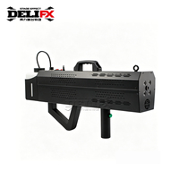 Pistolet à fumée DELIFX sans fil rechargeable 2000W avec lumière LED, portée de pulvérisation de 8 m, pistolet à brouillard portable sans fil pour fête, DJ, boîte de nuit