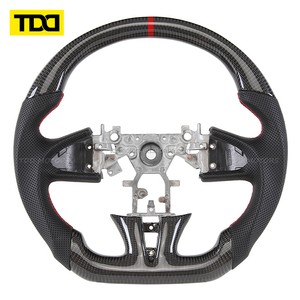 Volant sport en cuir de haute qualité TDD avec fibre de carbone compatible avec Infiniti Q50 Q50L 2013 2014 2015 2016 2017 QX50 2015 - Product Image 4