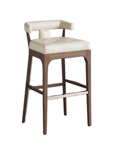 Chaise de Bar pour restaurant, tissu en cuir imitation bois personnalisé, siège haut blanc, <span class=keywords><strong>tabouret</strong></span> de bar, café, salle à manger, meubles commerciaux - Product Image 1
