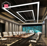 Lumière linéaire suspendue à LED personnalisée Bureau Centre commercial Salle de billard Tube Lumière linéaire à LED Lumière linéaire suspendue en aluminium