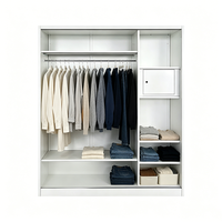 Armoire 3 portes en acier avec miroir et tringle de suspension, verrouillable, démontable, pour rangement de vêtements dans la chambre - Meilleure vente en Chine