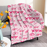 Couverture de serviette de voyage Logo personnalisé Sublimation impression Sherpa polaire flanelle vison bébé jeter couverture de lit