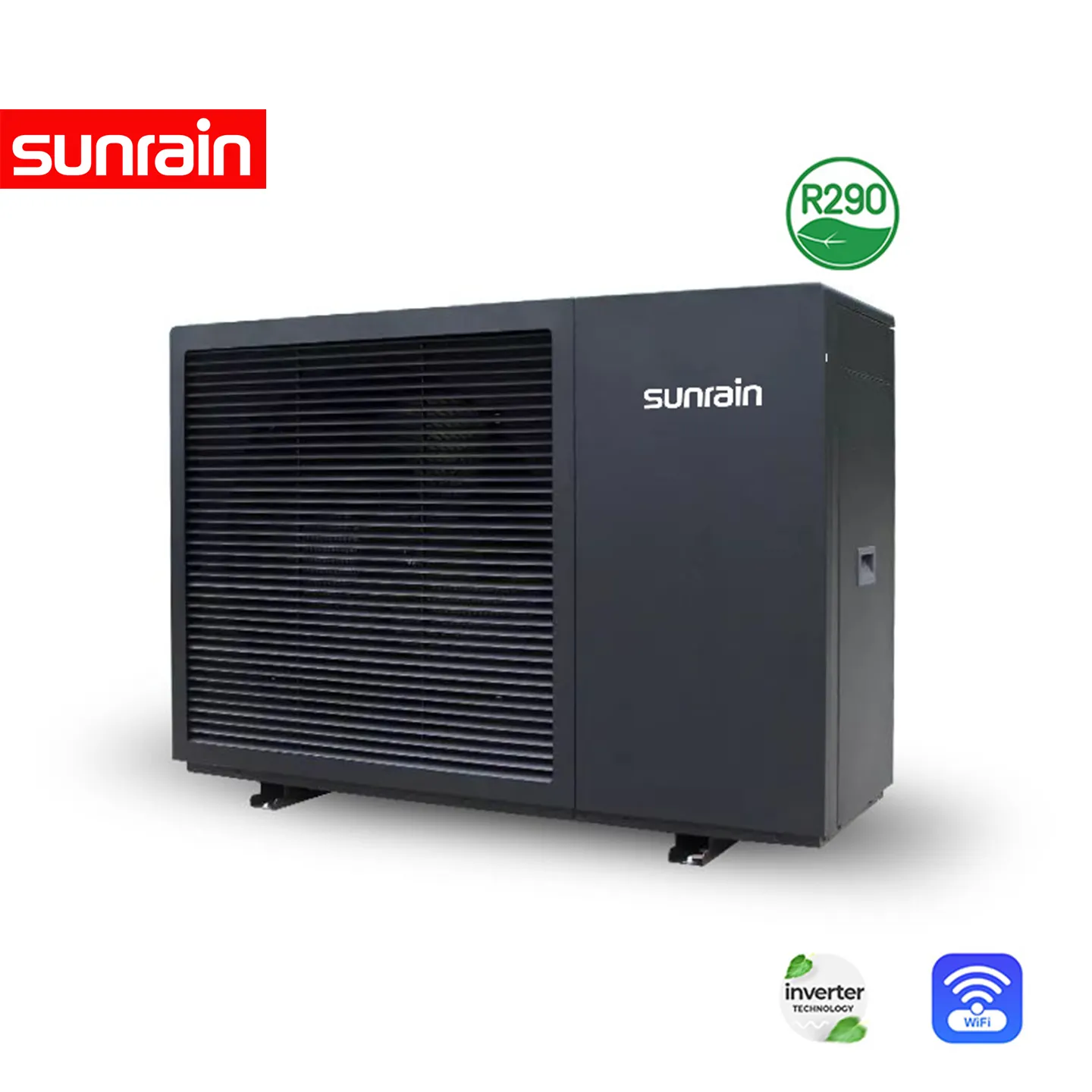 Sunrain 2024 Water Heater 18KW Full DC Inverter EVI R290 A+++ WIFI Heating Cooling & Dwell Hot Water Monoblock Heat Pump