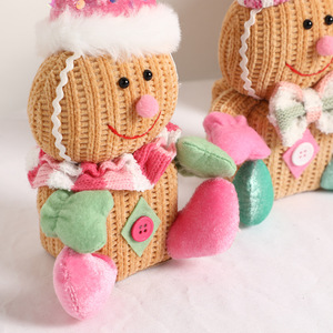 Adornos Navideños de Galleta de Jengibre, Juego de Figuras Decorativas en Posición Sentada para Fiestas, Viene en Bolsas, Decoración Luminosa - Product Image 3