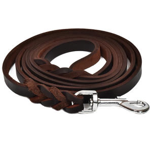 สายหนังหรูหราสำหรับสายจูงสุนัขทนทานสำหรับสุนัขขนาดใหญ่และแข็งแรง - Product Image 5