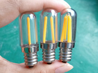 Ampoules LED avec couvercle en plastique AC 220V 110V, lampes à filament, lampe à micro-ondes, ampoule à filament Edison E12/E14 3W