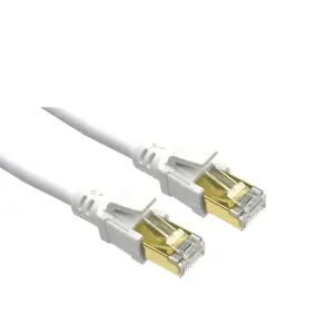 สายแพทช์ FTP รอบ Cat8 Rj45 สายเคเบิลเครือข่ายอีเธอร์เน็ต 1M 2M 3M สายแพทช์