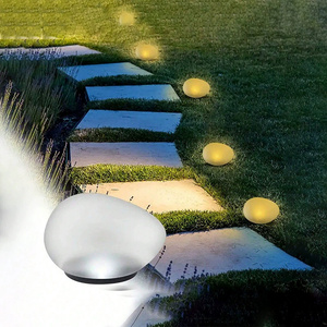 Lampe solaire de jardin en verre givré blanc, étanche, sans fil, décorative, pour pelouse - Product Image 6
