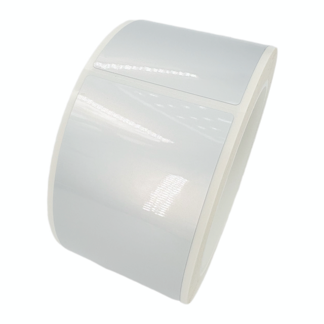White PET Polyester Die Cut Adhesive Sticker Label Acrylic Adhesive Single Sided Waterproof for Industrial Outdoor Use Masking