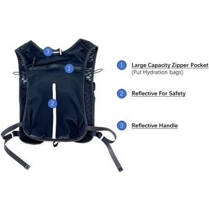 Chaleco de Hidratación para Correr, para Hombre y Mujer, con Botella Flexible de 500 ml, Mochila de Hidratación Transparente de 7 l, Chaleco de Hidratación para Trail - Product Image 4