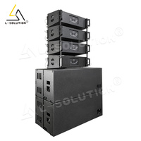 Sistema de Sonido Line Array L-solution de 8 Piezas con 4 Altavoces de 8 Pulgadas y 4 Altavoces de 18 Pulgadas, Pasivo, Neodimio, 700W RMS, Caja Acústica de Madera, Audio de Alta Resolución
