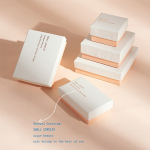2023 personnalisé luxe estampage à chaud blanc imprimé tiroir coulissant Satin bijoux emballage boîte-cadeau avec poignée - Product Image 3