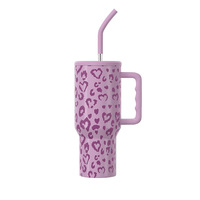 Ice King Cup 3rd Generation 5D Leopard Print 40oz Gran capacidad Vaso de acero inoxidable Mango Pedido mínimo Una pieza