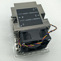 Refroidisseur de processeur 2U Server/base en aluminium + 2 caloducs en cuivre