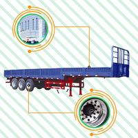 Offre Spéciale 40/60 Camion à benne basculante Paroi latérale avant Benne arrière Benne à 3 essieux Remorque à benne basculante semi-remorque à benne basculante latérale