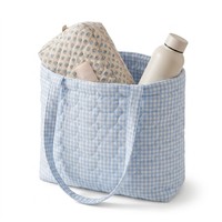 Sac de plage et de voyage pliable en coton réutilisable avec impression de logo personnalisable de grande taille ; Idéal pour le travail et comme sac fourre-tout cadeau