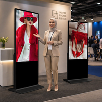 Équipement publicitaire numérique d'intérieur, kiosque vidéo, totem vertical LCD sur pied, signalétique OEM, animation pour centre commercial
