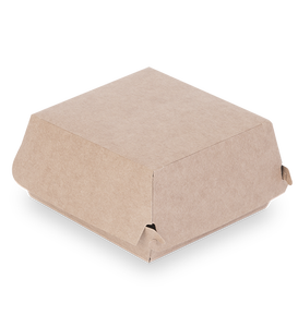 Boîte à burger en kraft taille M, jetable, préformée, pour vente en gros, avec logo personnalisé - Product Image 3