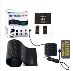 Pantalla LED suave para coche, pantalla de publicidad Flexible montada en vehículo USB, aplicación Bluetooth, ventana de cristal, pantalla de visualización de ojo de Diablo - Product Image 3