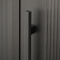 Porte de sécurité à double battant en acier inoxydable avec barre de traction carrée pour entrée arrière de villa et d'hôtel